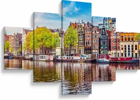 Obraz - Tańczące domy, Amsterdam (125x70 cm)