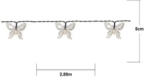 Solarna girlanda świetlna liczba żarówek 15 szt. długość 280 cm Papillon – Star Trading