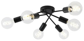 Designerska lampa sufitowa czarna 6-świateł - SputnikDesignerski Oswietlenie wewnetrzne