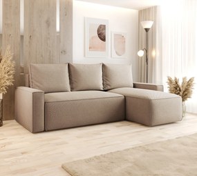 Ciemnobeżowy narożnik z funkcją spania C2-B24