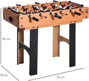 HOMCOM 4-w-1 Piłkarzyki, Wielofunkcyjny stół do gier, kompaktowy, w zestawie akcesoria do gier, 87 x 43 x 73 cm