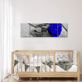 Obraz - Niebieska róża (170x50 cm)
