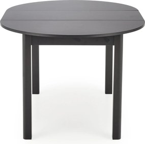 Czarny rozkładany stół z okrągłym blatem Ringo