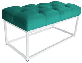 Ławka CHESTERFIELD LOFT podstawa biała pufa podnóżek MG20