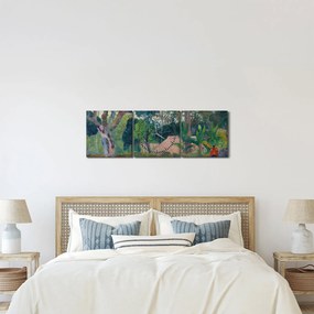 Obraz - Paul Gauguin, Te raau rahi (The Big Tree), reprodukcje (z zegarem) (90x30 cm)