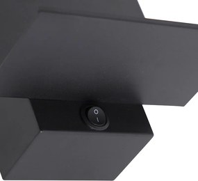 Nowoczesna lampa ścienna czarna w tym połączenie USB - Flero