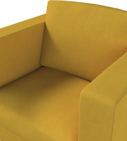 Pokrowiec na fotel Karlanda kolor żółty tkanina strukturalna