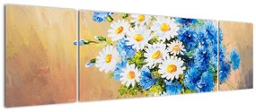 Malowany obraz wazonu z kwiatami (170x50 cm)