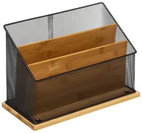 Organizer na korespondencję, bambus/metal, 20 x 14 x 29 cm