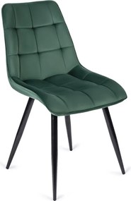 Krzesło Tapicerowane do Jadalni RIO Zielone Welurowe Nowoczesne Loft