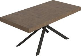 Stół rozkładany Niket orzechowy 180/284x90 cm z nogami w kolorze antracytowym