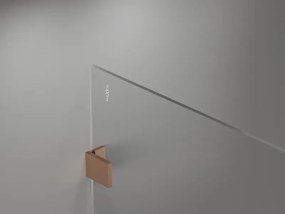 Mexen Lunar ścianka prysznicowa Walk-in prawa 80 x 200 cm, transparent 8 mm, miedź szczotkowana - 830-080-000-65-00-P