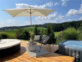 Doppler ALU WOOD parasol ogrodowy 300 x 200 cm brązowy
