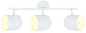 Biała lampa sufitowa z metalowym kloszem 55x10 cm Azuro – Candellux Lighting