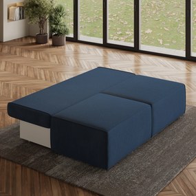 Masseno Narożnik VARNA z funkcją spania i pojemnikiem na pościel Narozniki L, Rozkładana sofa - Niebieski, POSO 05