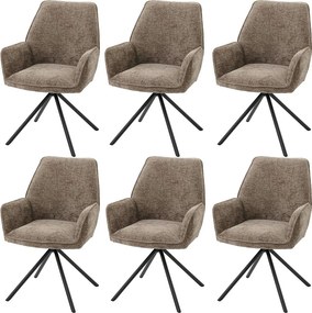 Krzesło do jadalni MCW-G67 (zestaw 6 sztuk), brązowy