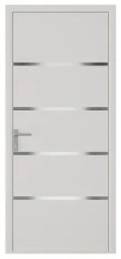 Drzwi zewnętrzne z białego aluminium wys. 218 x szer. 96 cm - lewe - ISALINA