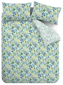 Zielono-niebieska pościel dwuosobowa 230x220 cm Tilly Floral – Catherine Lansfield