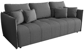Szara rozkładana sztruksowa sofa tapicerowana S8-F56