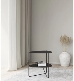 Czarny metalowy stolik 37x44 cm Curve Double Bull – LIND DNA