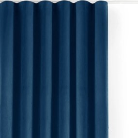 Niebieska aksamitna zasłona częściowo zaciemniająca (dimout) 265x175 cm Velto – Filumi