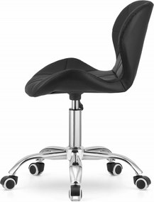 PROMOCJA Czarny fotel biurowy AVOLA z eko skóry II. jakość