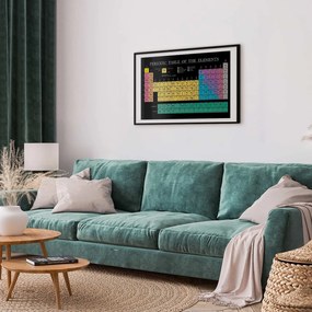 Plakat Tablica Mendelejewa 30x21 cm z ramą czarną z marginesem ARTGEIST B