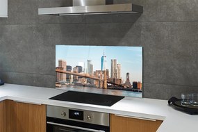 Panel Szklany Widok na Rzekę i Most