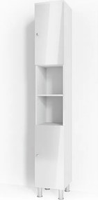 Szafka łazienkowa biały wysoki połysk 30x30x190 fynn