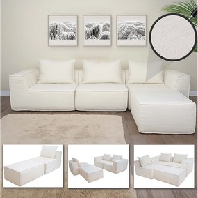 Zestaw sof MCW-O54 (4-częściowy), kremowa