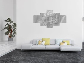 Obraz - Marmur w czerni i bieli (125x70 cm)