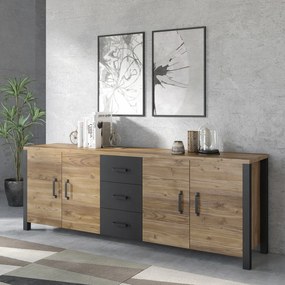 Komoda OLIVIERO 220 cm do Salonu Sypialni Odcienie brązu