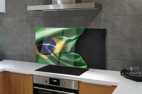 Panel szklany do Kuchni Barwy Narodowe Brazylii