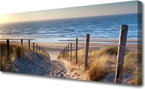 Obraz canvas Drewniana Ścieżka na Piasku