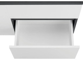 Biało-antracytowa wisząca szafka pod umywalkę 80x53 cm Wisla – Støraa