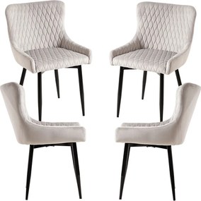 Zestaw 4 krzese Sanda Velvet