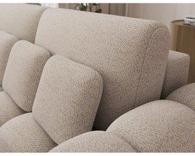 Beżowa rozkładana sofa z materiału bouclé 256 cm Cotonn – ELTAP