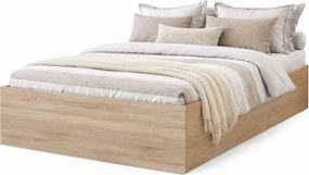 Łóżko z materacem do sypialni dąb sonoma 140x200 S7-F71