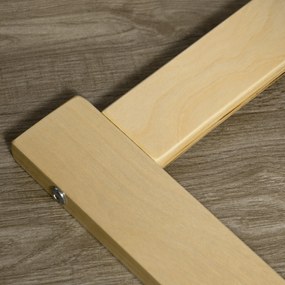 HOMCOM Fotel Relaksacyjny z Podnóżkiem Brązowy Lniany Pokrycie Drewniana Rama Wygodne Siedzisko z Podłokietnikami | Aosom PL