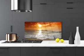 Panel Szklany do Kuchni Zachód Słońca nad Horyzontem