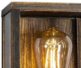 Zewnetrzna Vintage Kinkiet / Lampa scienna antyczne złoto 26 cm IP44 - CharloisPrzemysłowy Oswietlenie zewnetrzne