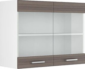 Szklana szafka kuchenna szlachetna szarość 80x31x60 r-line