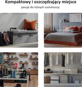 Ławka HOMCOM do sypialni Ławka tapicerowana ławka MDF Pianka szara