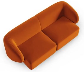 Aksamitna sofa w kolorze terakoty 188 cm Paolo – Milo Casa