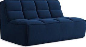 Modułowa sofa 2-osobowa - z tkaniny welwetowej - królewski niebieski - KALAI