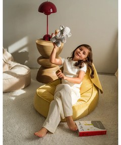 Żółty aksamitny dziecięcy worek do siedzenia Bunny – Wigiwama