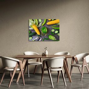 Obraz na szkle - z warzywami (70x50 cm)