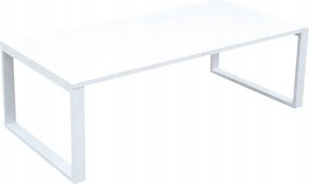 Zestaw mebli ogrodowych biały tarasowy 4 el. aluminiowych sofa, kanapa stół