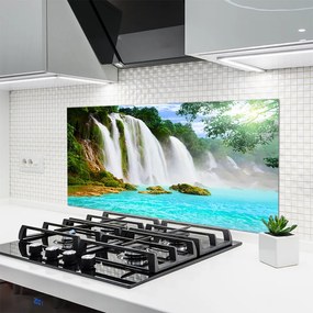 Panel Szklany do Kuchni Kaskada Czystej Wody