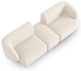 Beżowa sofa z tkaniny szenilowej 246 cm Paolo – Milo Casa